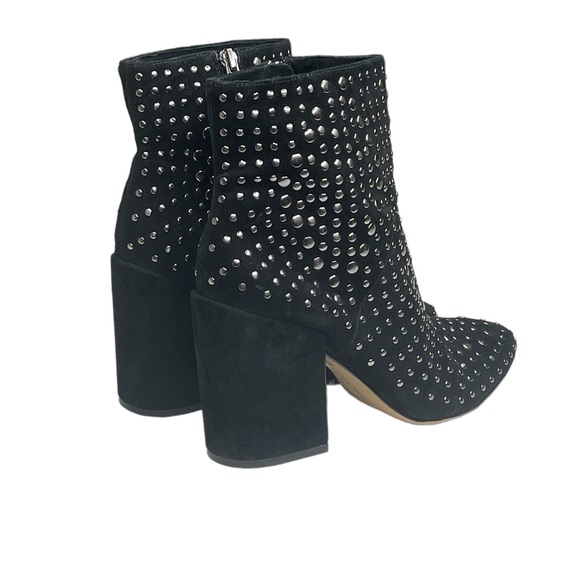 new Vince Camuto ✰ Drista All Over Studs Studded Ankle Booties ✰ Black Suede 8M - Picture 4 of 16